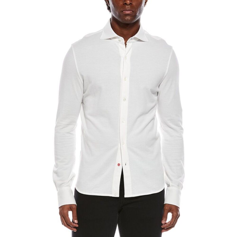 Isaia Mens  Sport Shirt, White